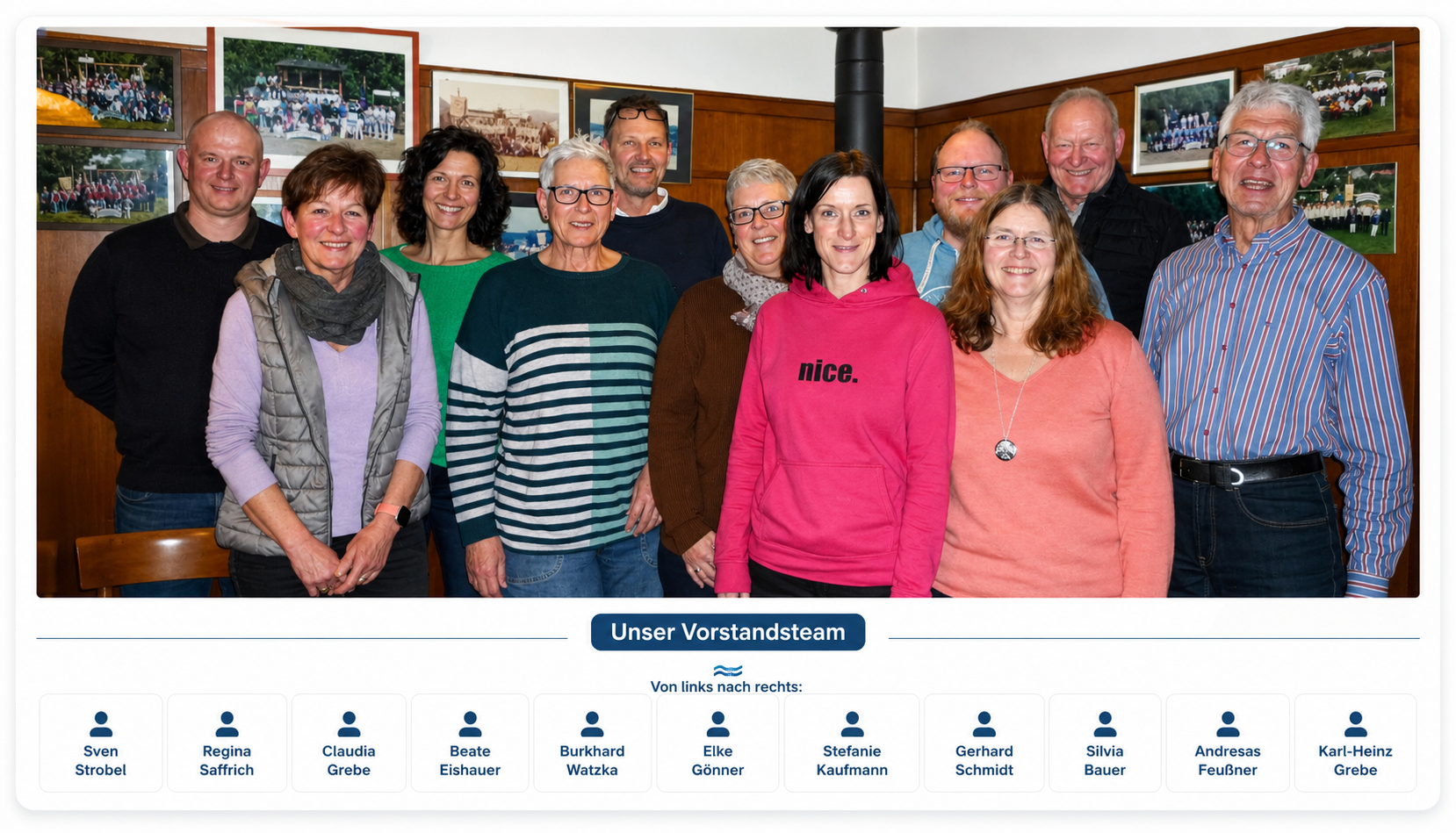 Das Vorstandsteam des Hallenbadvereins Buchenau/Lahn e. V.